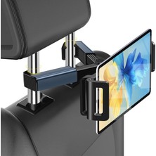 Lexroo Tablet Bilgisayar Standı, 360 Derece Dönebilir Araç Başlık Standı, Uzatılabilir Araç Içi Tablet Tutucu, 4.7-12.9 Inç Tüm Tabletler ve Telefonlar Için Uyumlu