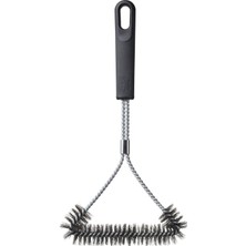 Lexroo Grılltıder Barbekü Izgara Temizleme Fırçası, Paslanmaz Çelik, Siyah, 35 cm