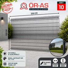 Ör-As Tel Örgü Bahçe Teli Panel Çit 120 cm x 250 cm = 10 - Adet