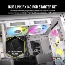 Store Icue Lınk RX140 Rgb 140MM Kasa Fanı Ikili Paket, Icue Link Hub Dahil - Beyaz (CO-9051024-WW)