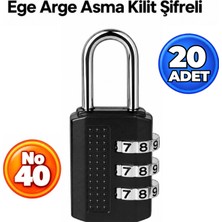 Ege Arge Asma Kilit Şifreli No:40  20 Adet