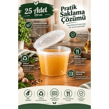 Mithra Life 25 Adet 120 ml Sızdırmaz Mini Saklama Kabı Sosluk Buzluk Kabı MIT1368