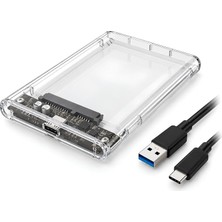 Lexroo Type-C 2.5" Şeffaf Hdd/ssd Harici Disk Kutusu Type-C 3.0 Ed-01