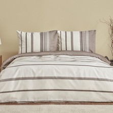 Lexroo Vetro Terracotta Çift Kişilik Ipliği Boyalı Nevresim Takımı, Mavi