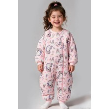 Begi Kız Çocuk Uyku Tulumu Sevimli Unicorn & Şato Desenli 2-8 Yaş , Pembe