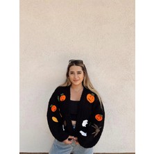 Siyah Haloween Hırka