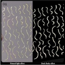 3D Reflektif Efekt Nail Art Sticker Model, 4 (55881-4) 3018