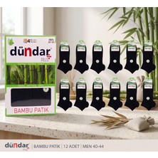 Dündar Plus Erkek Bambu Patik Çorap 12'li Paket (40-44 Beden)