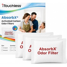 Store Absorbx Koku 3'lü Paket Çöp Kokularını Emer, Doğal Aktif Karbon Teknolojisi, Biyobozunur - 8 Gal ve Daha Büyük Çöp Koku Giderici, Filtreler