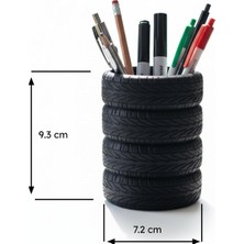 Khi-Zai Lastik Kalem Tutucu, Kalemlik, Tire Shape Pen Holder, Şık Masa Üstü Pratik Organizer