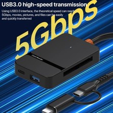 Store Kyrotech 8in1 Type-C Çoklayıcı Adaptör, USB Hub Çevirici USB A, Sd, Tf, Ms Kart Girişli Çok Portlu Dönüştürücü, Laptop, Android, Tablet, Macbook Uyumlu, Hızlı Veri Aktarımı, Tak-Çalıştır