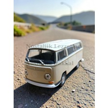 Nostaljik Lezzetler Nostaljik Beyaz Volkswagen Type 2 ( 1/32 Ölçek ) Metal Çek Bırak Kapılar Açılır Model Araba