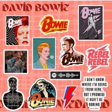 Khi-Zai David Bowie Sticker Seti | Laptop Notebook Telefon Etiket