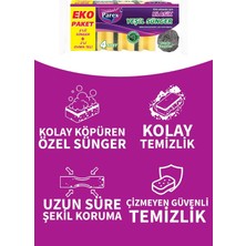 Store Klasik Yeşil Sünger Oluklu 4'lü + 2’li Ovma Teli