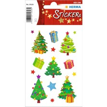Khi-Zai 15626 Çıkartma Noel Ağacı Kağıt, Kendinden Yapışkanlı, Kalıcı, 2 Yaprak / 30 Çıkartma