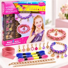 Craft and Arts Takı Seti 51013995 Zincir Dokuma Bileklik Kendin Tasarla Hobi Seti 6+