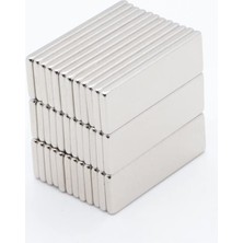 10 Adet 30X10X2 mm Dikdörtgen Neodyum Mıknatıs Boy 30 mm En 10 mm Kl. 2 mm