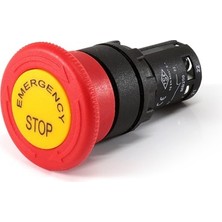Emas MB200EE 40MM Acil Stop Butonu 1nc Çevirerek Bırakmalı Emergency Stop
