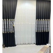 Store FJ631749 V-924 Arora Siyah 1/3 Sık Pileli Fon Perde Apm