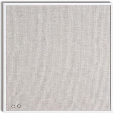 Store Beyaz Metal Çerçeveli Keten Bülten Tahtası, 35,56 cm x 35,56 cm