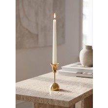 The Mia Brass Pirinç Şamdan ve Tealight Mumluk 15 cm