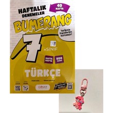 Günay Yayınları Bumerang 7.sınıf Türkçe 40 Hafta Deneme-Bağlam Temelli Yeni Baskı+Çanta Süsü Hediye
