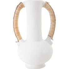 Store Wicker Vazo Beyaz 18X17X33CM