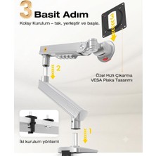 Store North Bayou A5-Xs 17''-32'' Tek Kol 2-9 kg Vesa Uyumlu Monitör Standı Gri