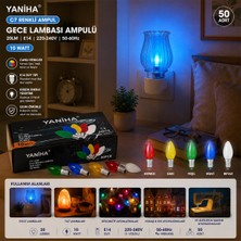 Aydogan's 50 Adet Mix Renkli Gece Lambası Ampul E14 - 10W C7