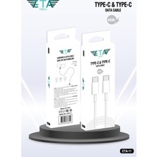 Aydogan's Usb-C - Usb-C 45WATT Pd Type-C Pd/qc Hızlı Şarj/data Kablosu Beyaz Hızlı Şarj & Data Kablosu,1metre