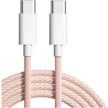 Aydogan's Store 60W Pd Type-C Usb-C'den Usb-C'ye 60W Kablo Süper Hızlı Şarj (Pembe)