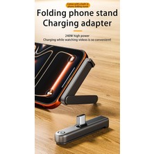 Aydogan's 240W Usb-C Katlanabilir Telefon Standlı Şarj Adaptörü – 480MBPS Veri Aktarımı, 90 Derece Dirsek Tasarım Fps-01