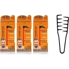 Saç Şekillendirici Pudra Toz Wax Ultra Strong 20 G X3 + Mucizevi Saç Tarağı 4'lü Set