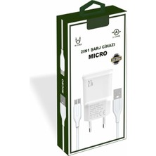 Aydogan's Yetty 2 In 1 Şarj Cihazı +1m Micro USB Kablo Beyaz YT-30M (Micro) (Türkiye De Üretilmiştir)