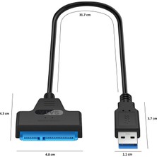 Aydogan's USB 3.0 - Sata Dönüştürücü Kablo, 2.5 Inç Hdd/ssd Taşınabilir Hard Disk Okuyucu Adaptör