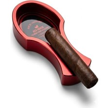 Metal Puro Küllüğü - Tekli Taşınabilir Puro Standı ve Kül Tablası, Özel Kırmızı Tasarım, Puro Aksesuarı ve Erkek Hediye Seti