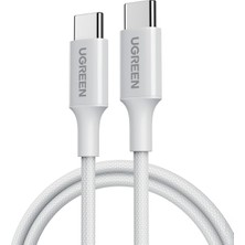 Aydogan's Usb-C 60W 3A Qc Pd Örgülü Hızlı Şarj Kablosu, 1 Metre, Beyaz, 35218