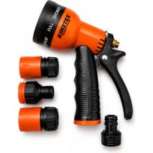 Kınetex 8 Modlu Bahçe Sulama Tabancası Seti, Ayarlanabilir Çok Fonksiyonlu Hortum Başlığı, Ergonomik Tetikli Su Püskürtme Tabancası, Bahçe, Araç Yıkama ve Dış Mekan Temizliği Için