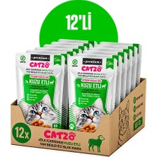 Catzo Kuzu Etli Yetişkin Kedi Yaş Maması 85 G – 12’li Paket