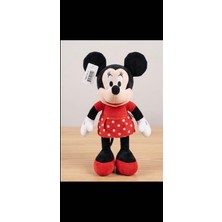 Xuping Minnie Mouse Temalı Peluş Oyuncak Kırmızı Elbiseli Sevimli Karakter Hediye 35 cm