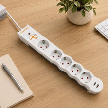Aydogan's Tunçmatik Powersurge 5+ USB Girişli Akım Korumalı Priz TSK5015