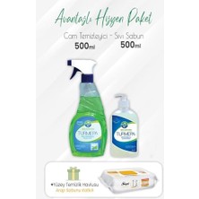 Cam Temizleyici 500 Ml, Sıvı Sabun 500 ml ve Arap Sabunlu 100'LÜ