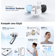 Aydogan's Melobuds N50 Anc HT12 6 Mikrofonlu Bluetooth 5.4 Kulaklık Beyaz