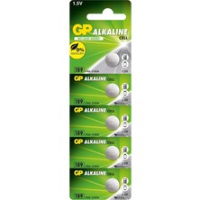 Aydogan's Batteries GP189 LR54/189/V10GA Boy Alkalin Düğme Pil, 1.5 Volt, 5'li Kart