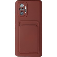 Bezos Professional Redmi Note 10 Pro Kılıf Kelvin Kartvizitli Silikon - Bordo