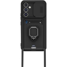 Bezos Professional Galaxy A25 5g Kılıf Zuma Kartvizitli Yüzüklü Silikon - Siyah