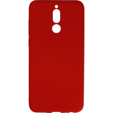 Bezos Professional Mate 10 Lite Kılıf Nano Içi Kadife Silikon - Kırmızı