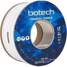 Aydogan's Botech Rg6/u4 0.90 mm 64X0.12 Tel Ccs Makaralı Yerli Üretim Anten Kablosu 100 Metre