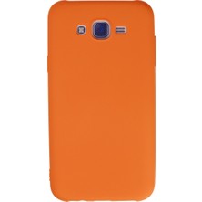 Bezos Professional Galaxy J7 Kılıf Nano Içi Kadife Silikon - Turuncu