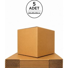 Aydogan's 60X40X40CM 5 Adet Çift Oluklu Kalın Karton Koli Kutu (Ev Taşıma-Kargo-Taşınma-Çeyiz)